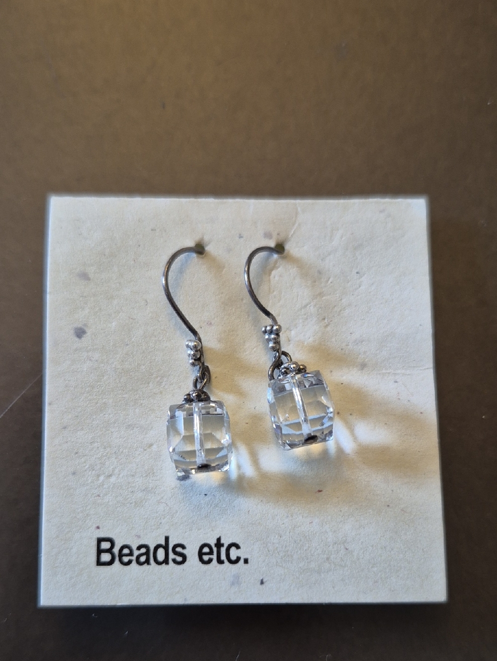 #19 Clear Glass Earrings